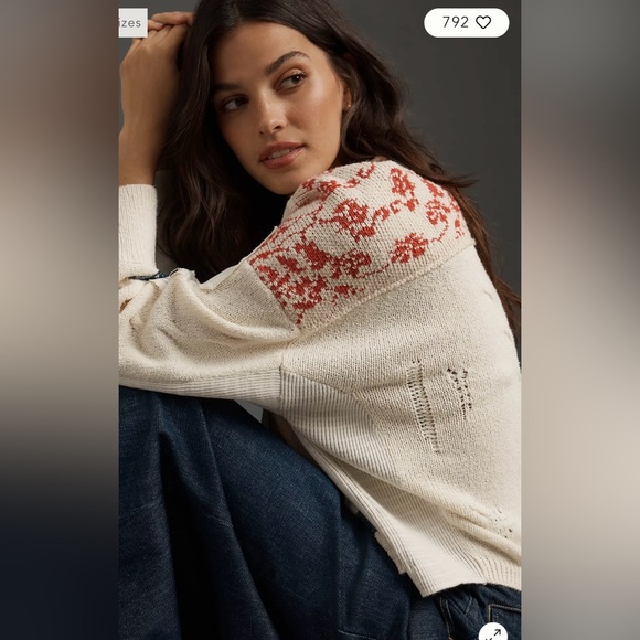 Pilcro Crew-Neck Patch Sweater - Picture 3 of 7